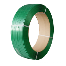 Высокое качество окрашенная упаковка автоматическая ПЭТ зеленый полиэфирный рулон лента для поддонов полипропиленовая цена обвязка